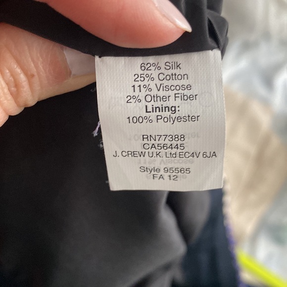 J Crew Postage Stamp Mini Skirt Navy/Purple Tweed, Size 8 - Picture 9 of 9